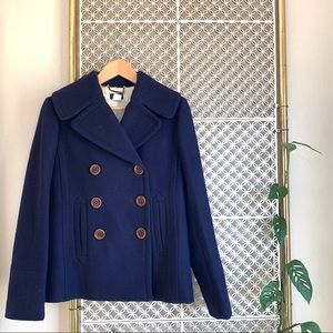 J Crew Navy Blue Pea Coat